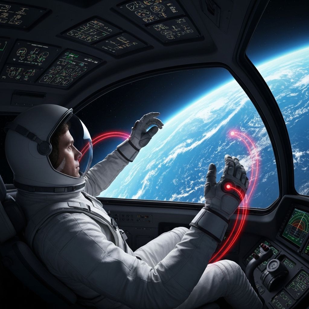 Pilot banking Starship with gesture controls