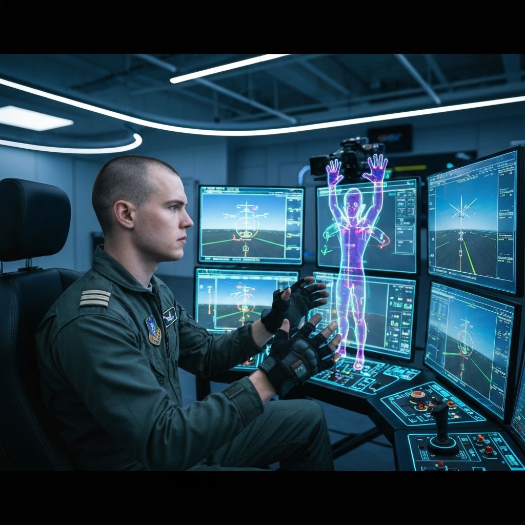 Training simulator with holographic instructor
